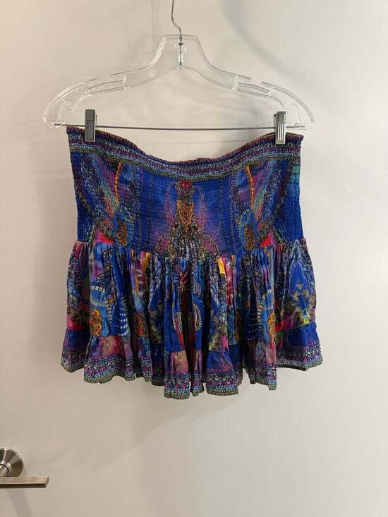 Camilla Dresses & Skirts - Camilla Silk Embellished Printed Smocked Skirt Tube Top